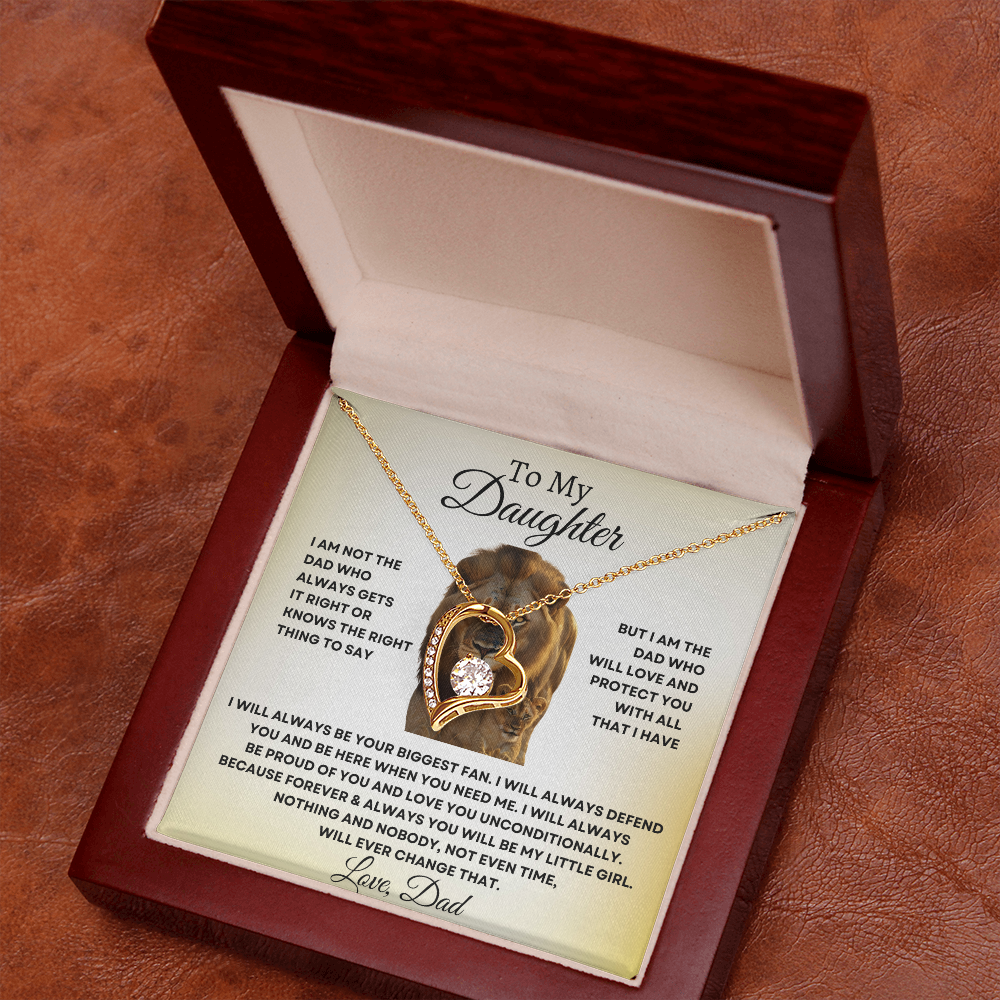 Dad's Eternal Love Pendant - Forever Heart Necklace