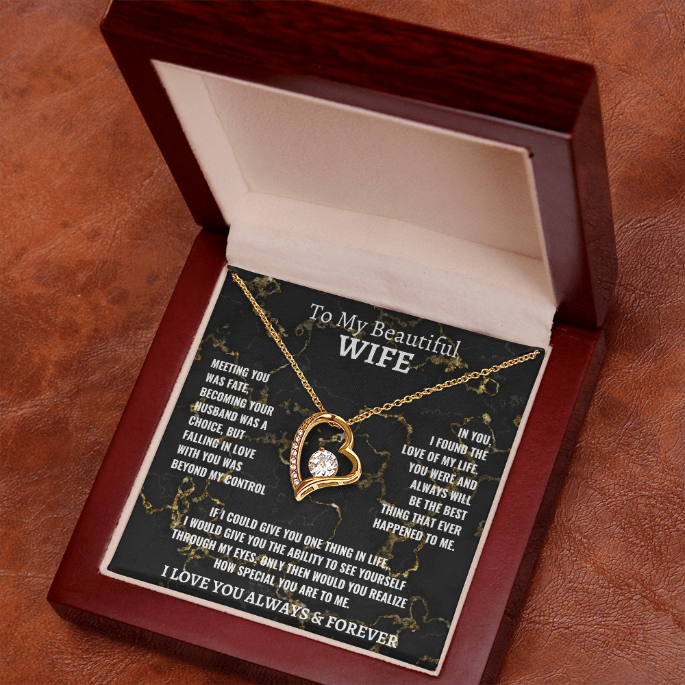 To My Beautiful Wife Forever Love Necklace