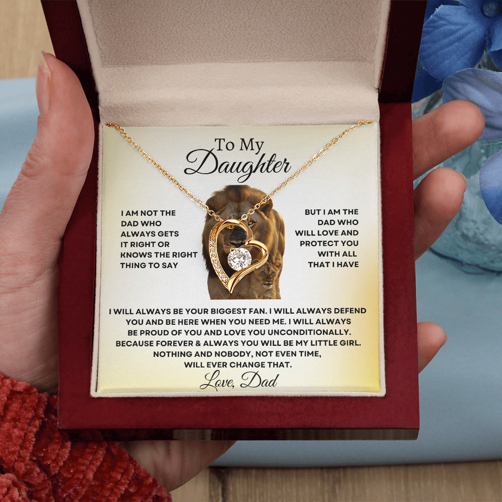 Dad's Eternal Love Pendant - Forever Heart Necklace