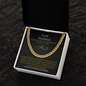 To My Husband Cuban Link Chain