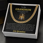To Your Grandson from Grandma Cuban Chain