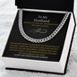 To My Husband Cuban Link Chain