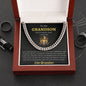 To Your Grandson from Grandma Cuban Chain