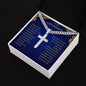 To My Grandson Cuban Chain with Artisan Cross Necklace (V3)