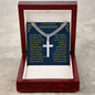 To My Dearest Grandson Cuban Chain with Artisan Cross