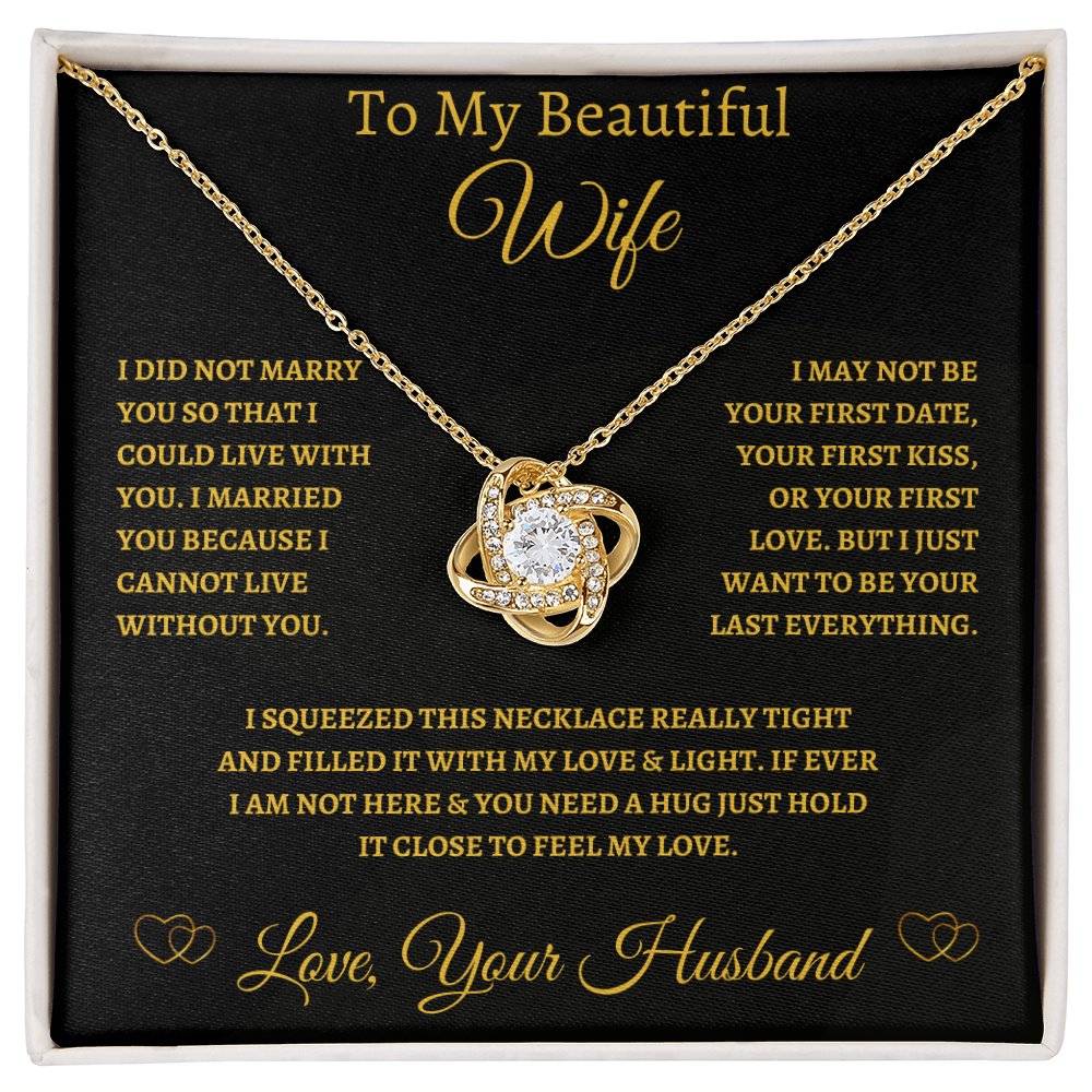 To My Wife Love Knot Necklace