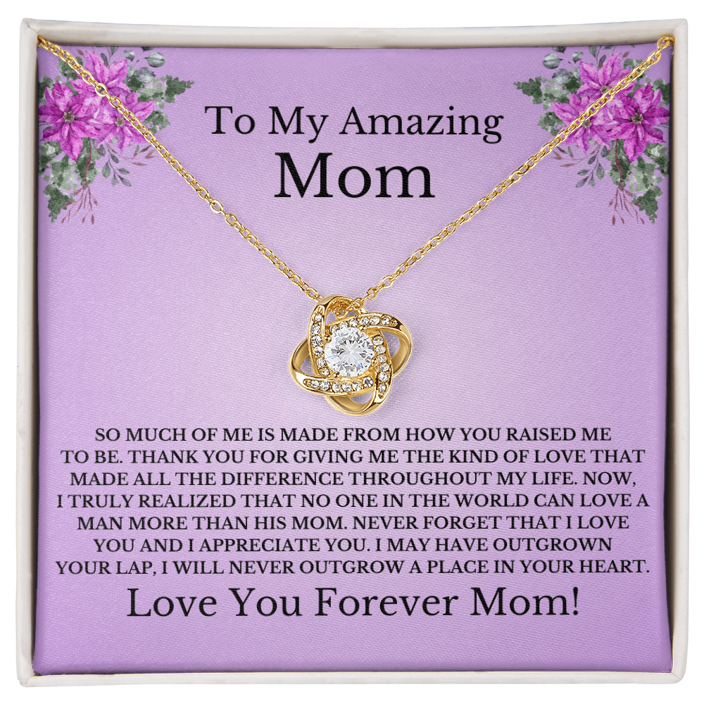 To My Amazing Mom Love Knot Necklace from Son