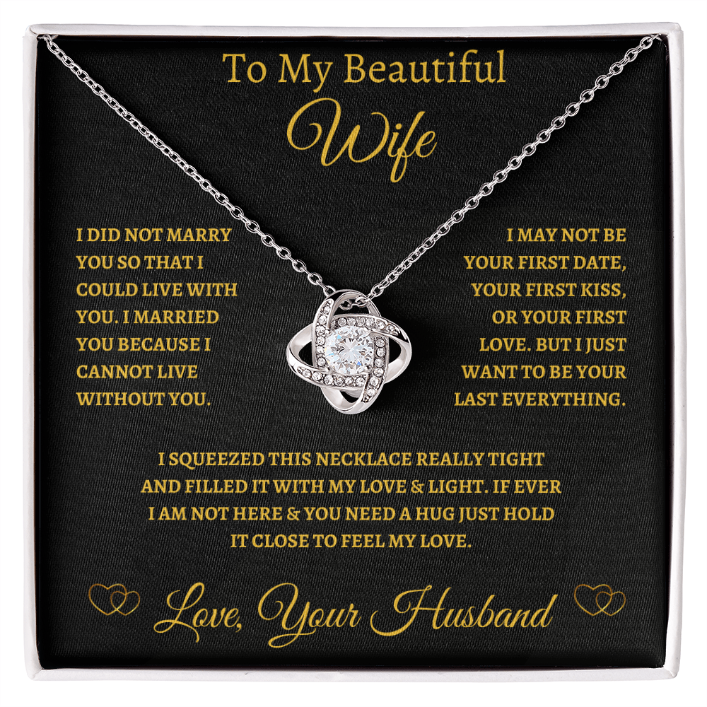 To My Wife Love Knot Necklace