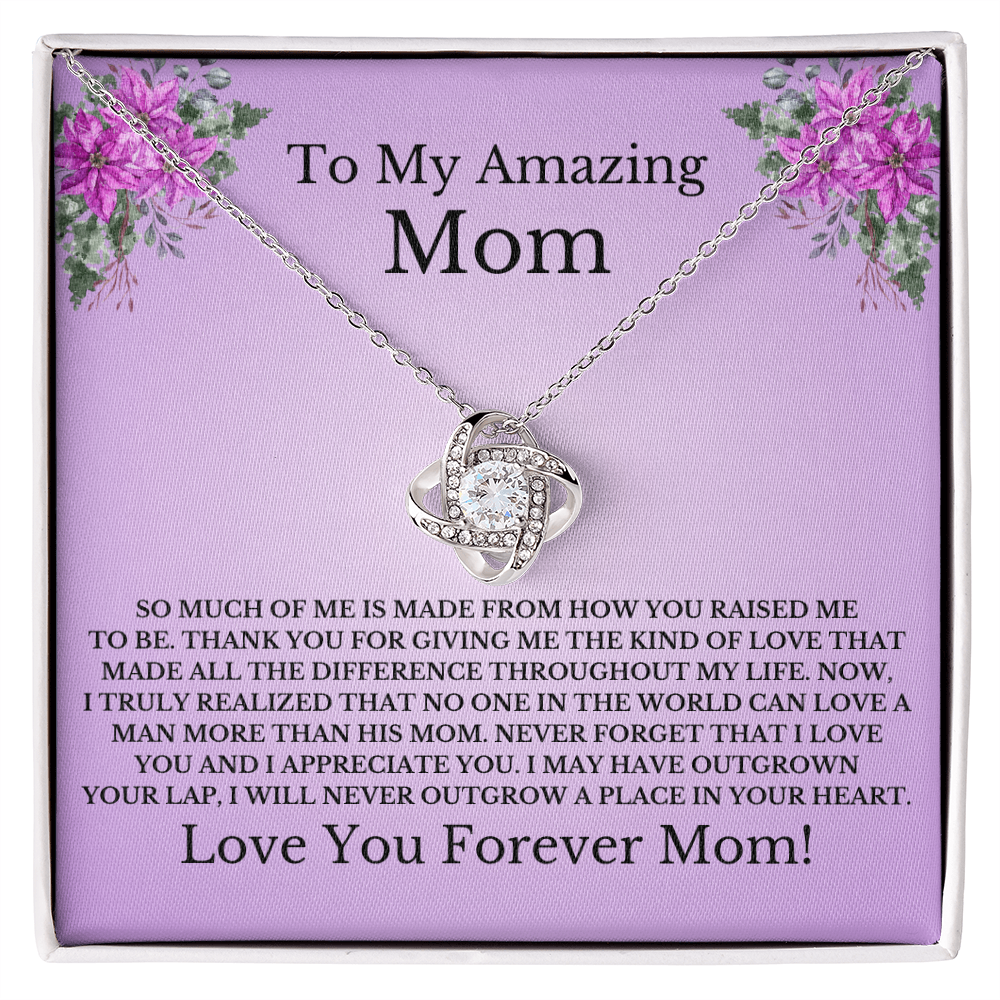 To My Amazing Mom Love Knot Necklace from Son