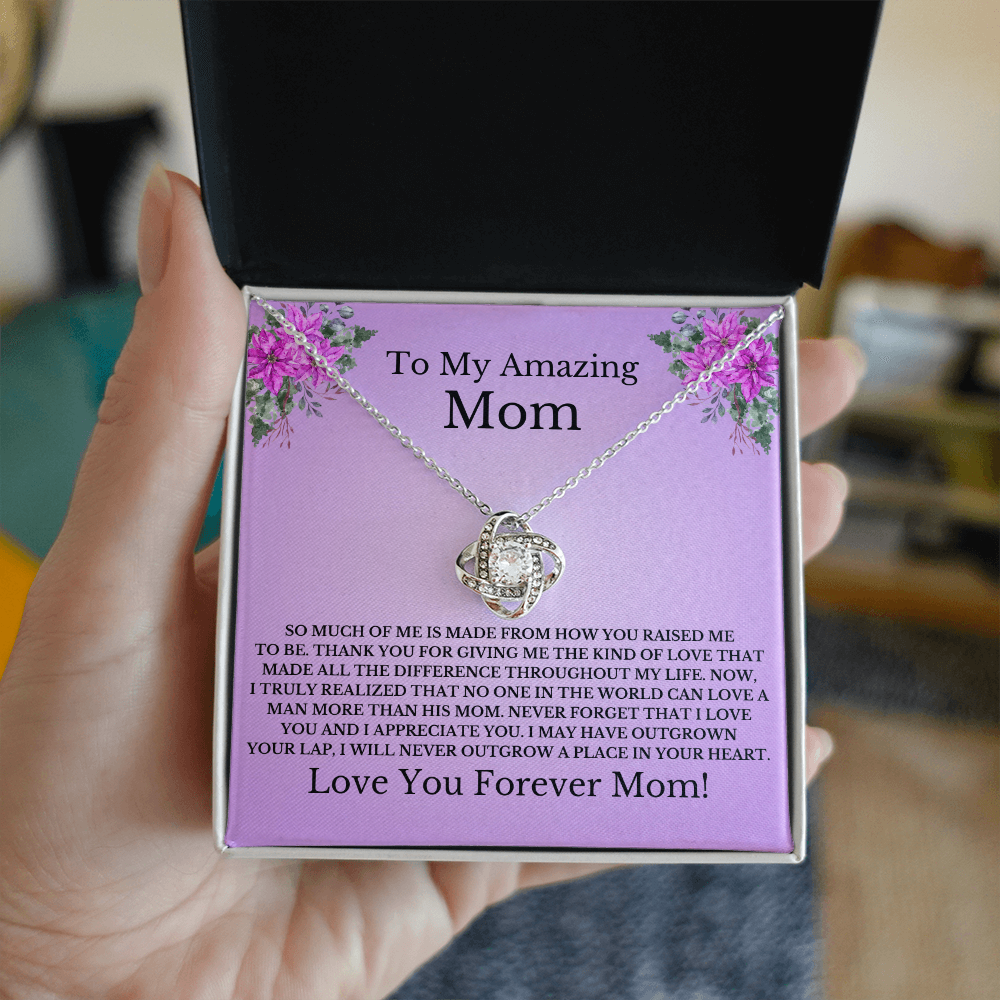 To My Amazing Mom Love Knot Necklace from Son