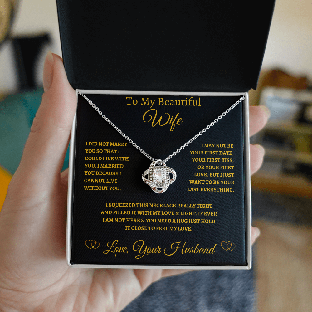 To My Wife Love Knot Necklace