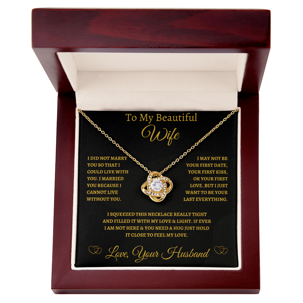To My Wife Love Knot Necklace
