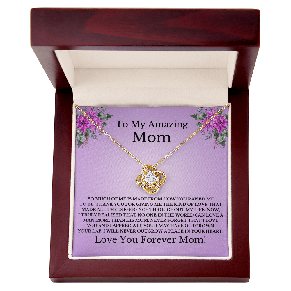 To My Amazing Mom Love Knot Necklace from Son