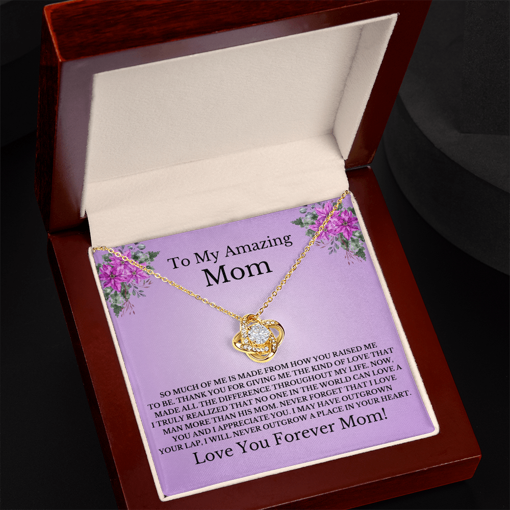 To My Amazing Mom Love Knot Necklace from Son