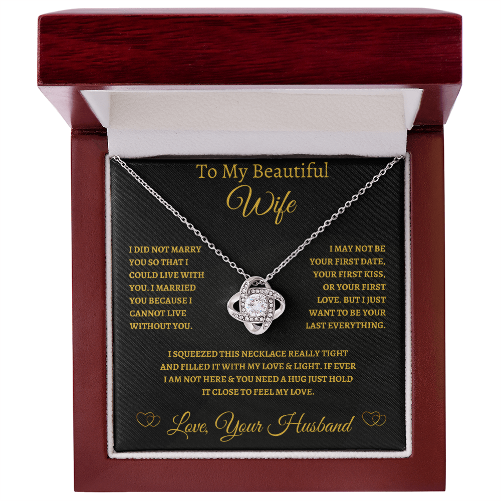 To My Wife Love Knot Necklace