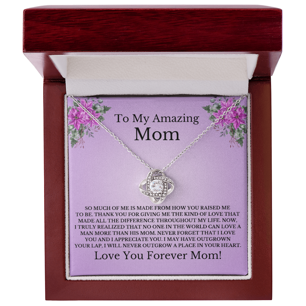 To My Amazing Mom Love Knot Necklace from Son