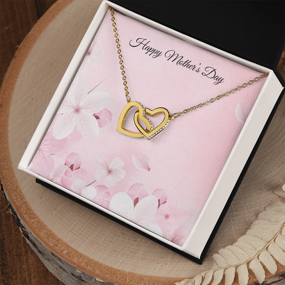 Interlocking Hearts Necklace for Mother's Day