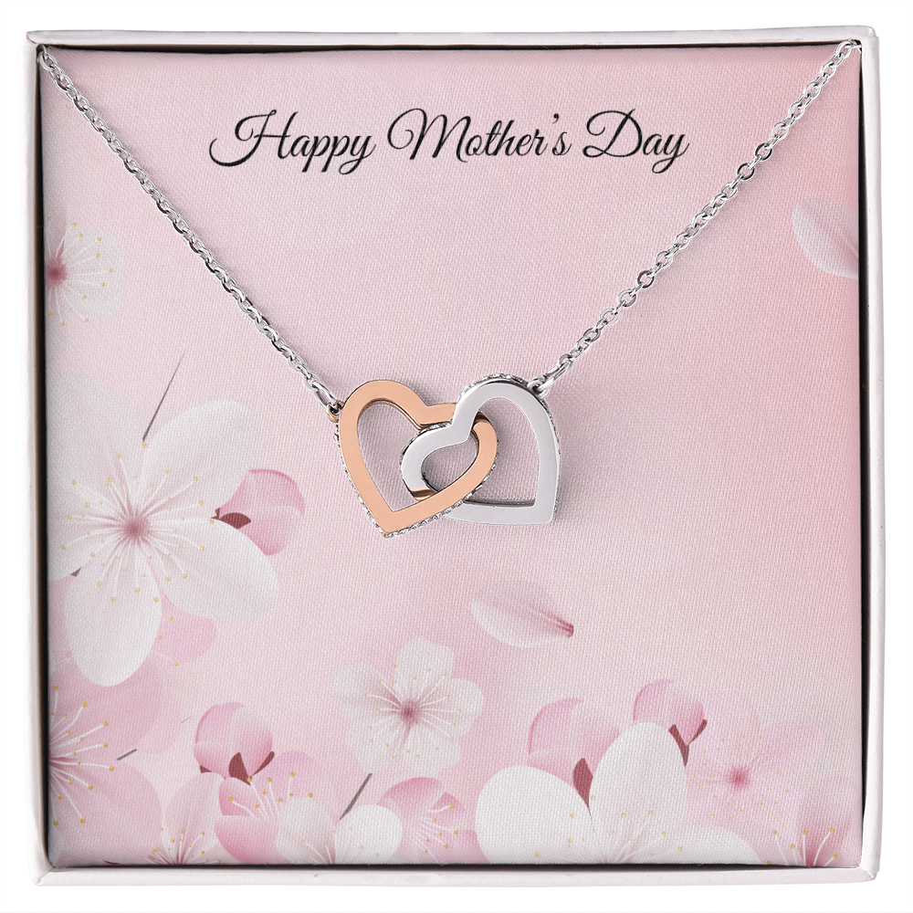 Interlocking Hearts Necklace for Mother's Day