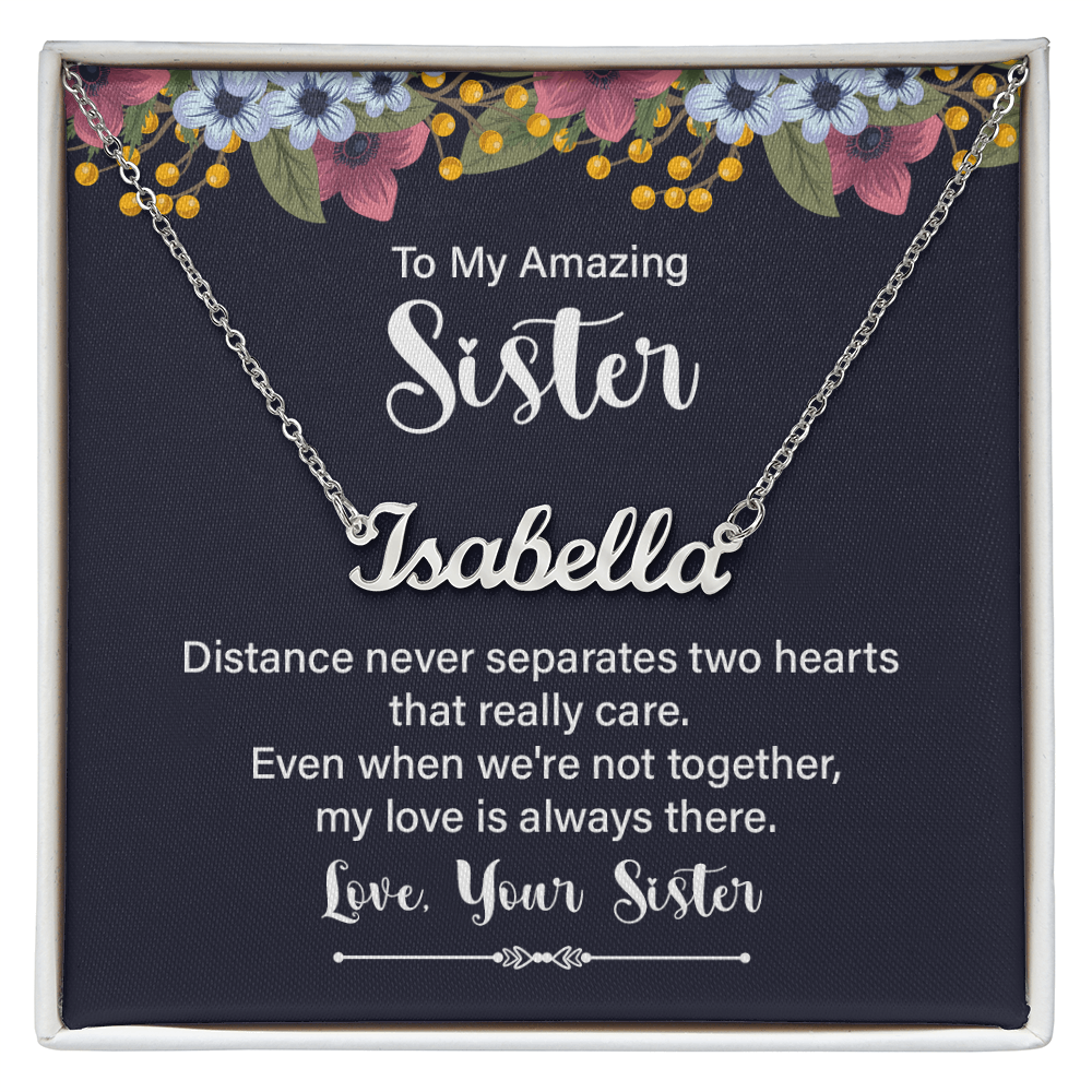 Sisters by Heart β Personalized Name Necklace
