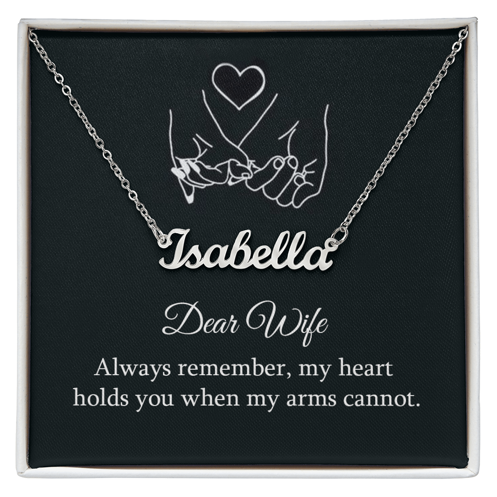 To My Beautiful Wife β Personalized Name Necklace