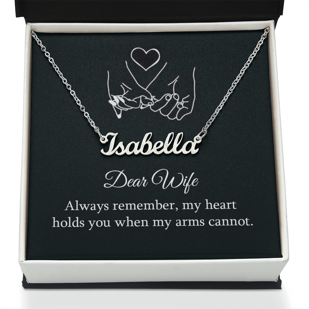 To My Beautiful Wife β Personalized Name Necklace