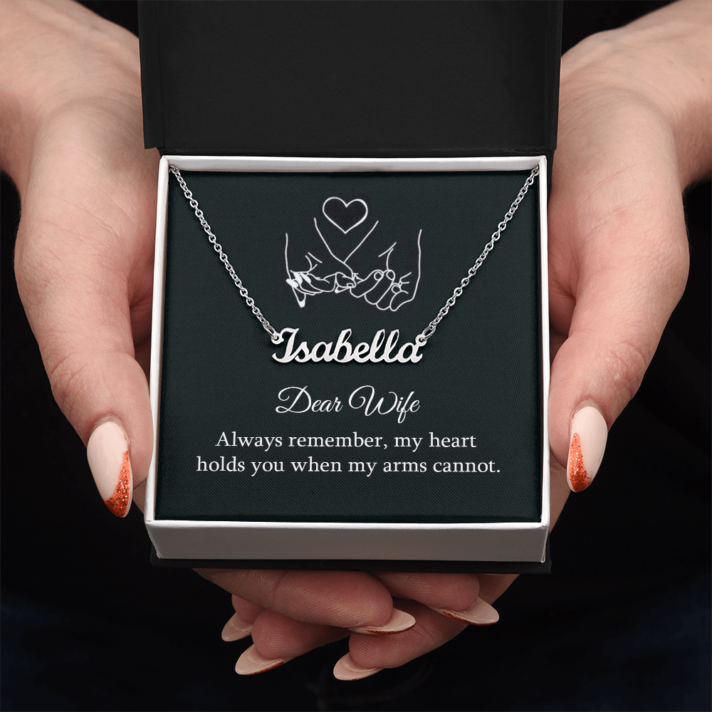 To My Beautiful Wife β Personalized Name Necklace