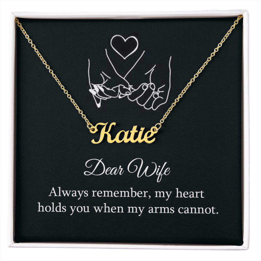 To My Beautiful Wife β Personalized Name Necklace
