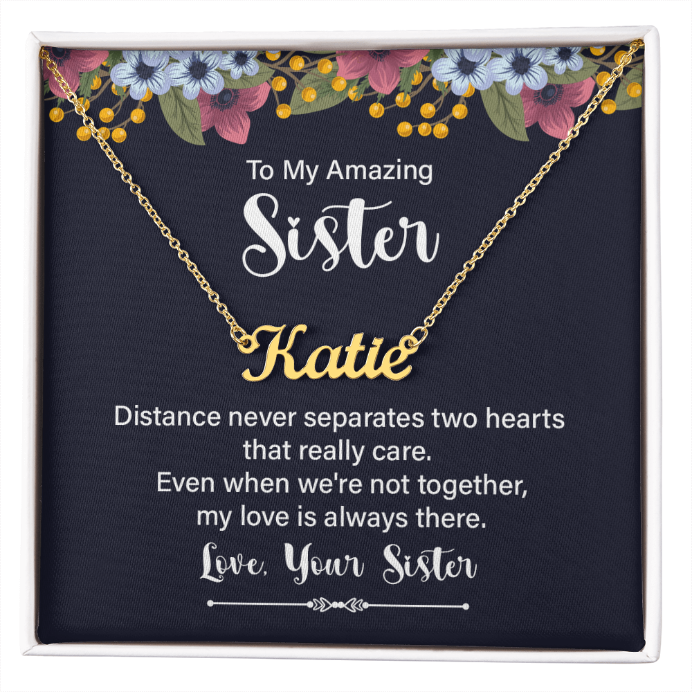 Sisters by Heart β Personalized Name Necklace