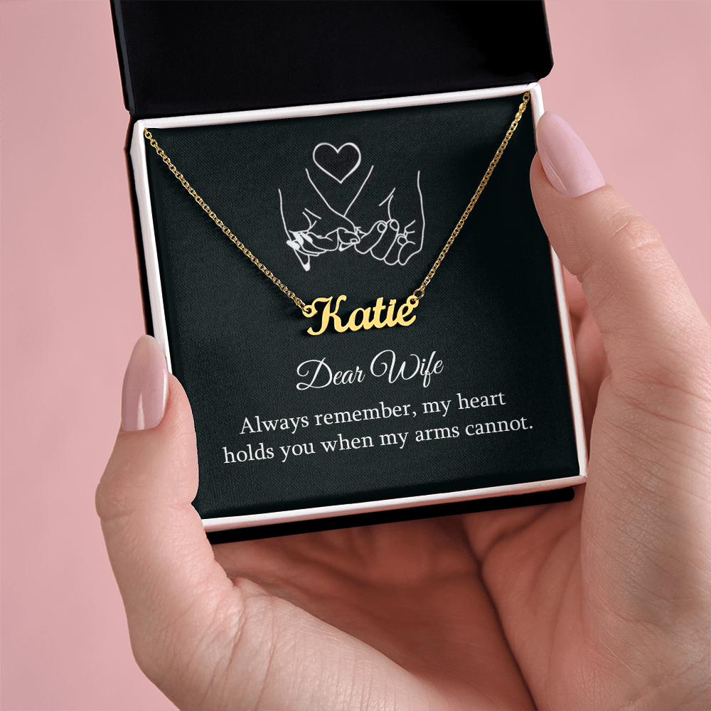 To My Beautiful Wife β Personalized Name Necklace