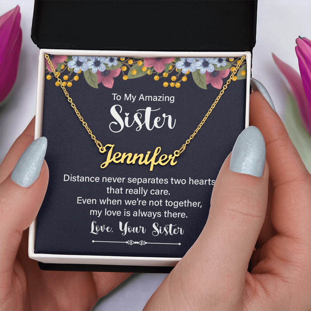 Sisters by Heart β Personalized Name Necklace