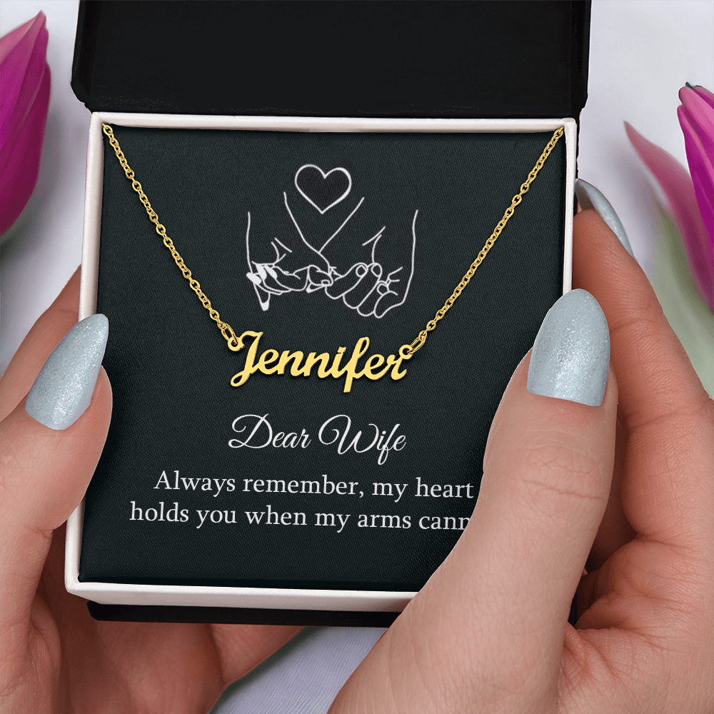 To My Beautiful Wife β Personalized Name Necklace