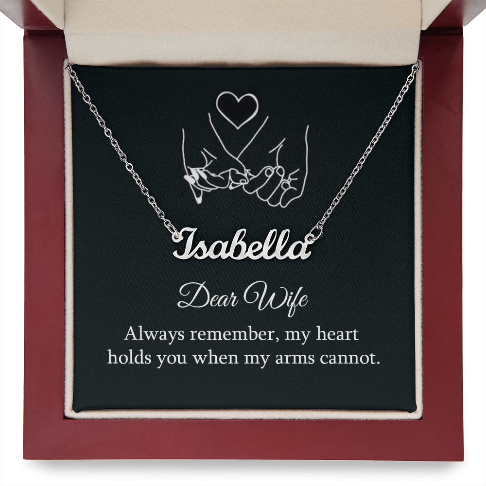 To My Beautiful Wife β Personalized Name Necklace