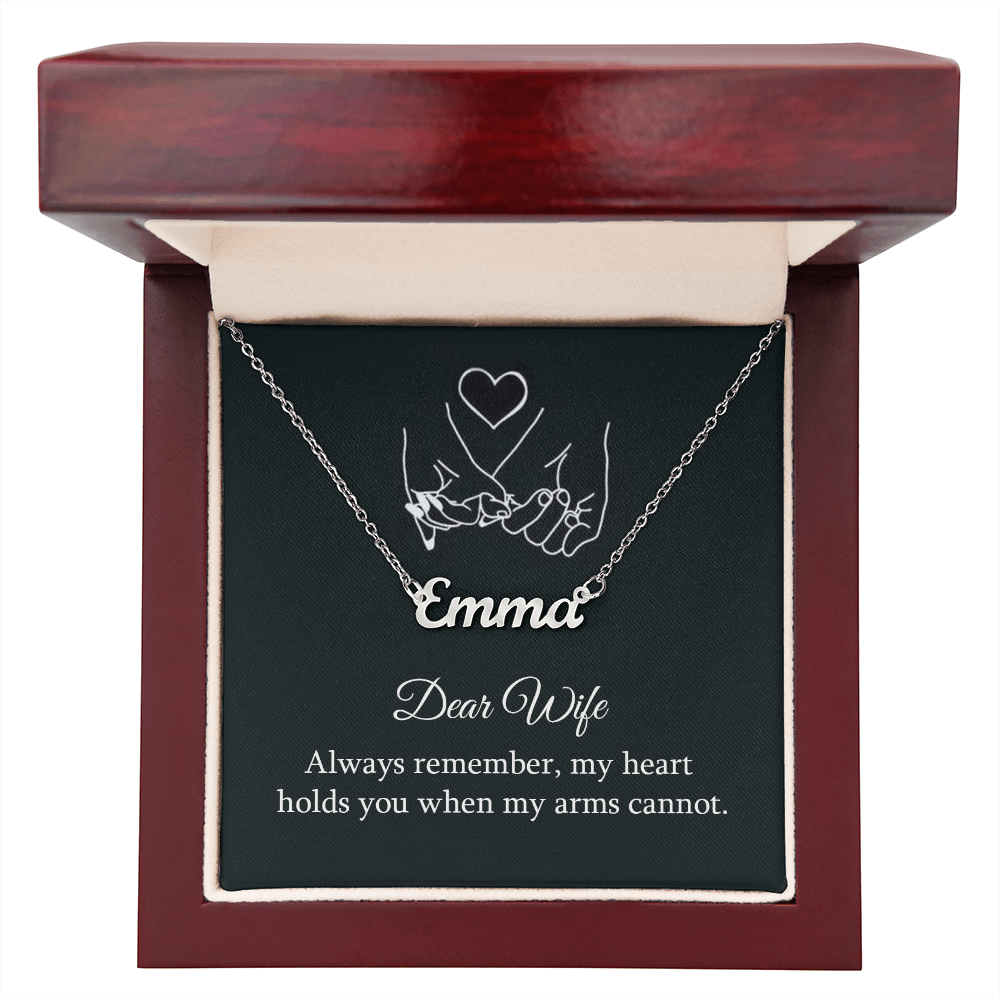 To My Beautiful Wife β Personalized Name Necklace