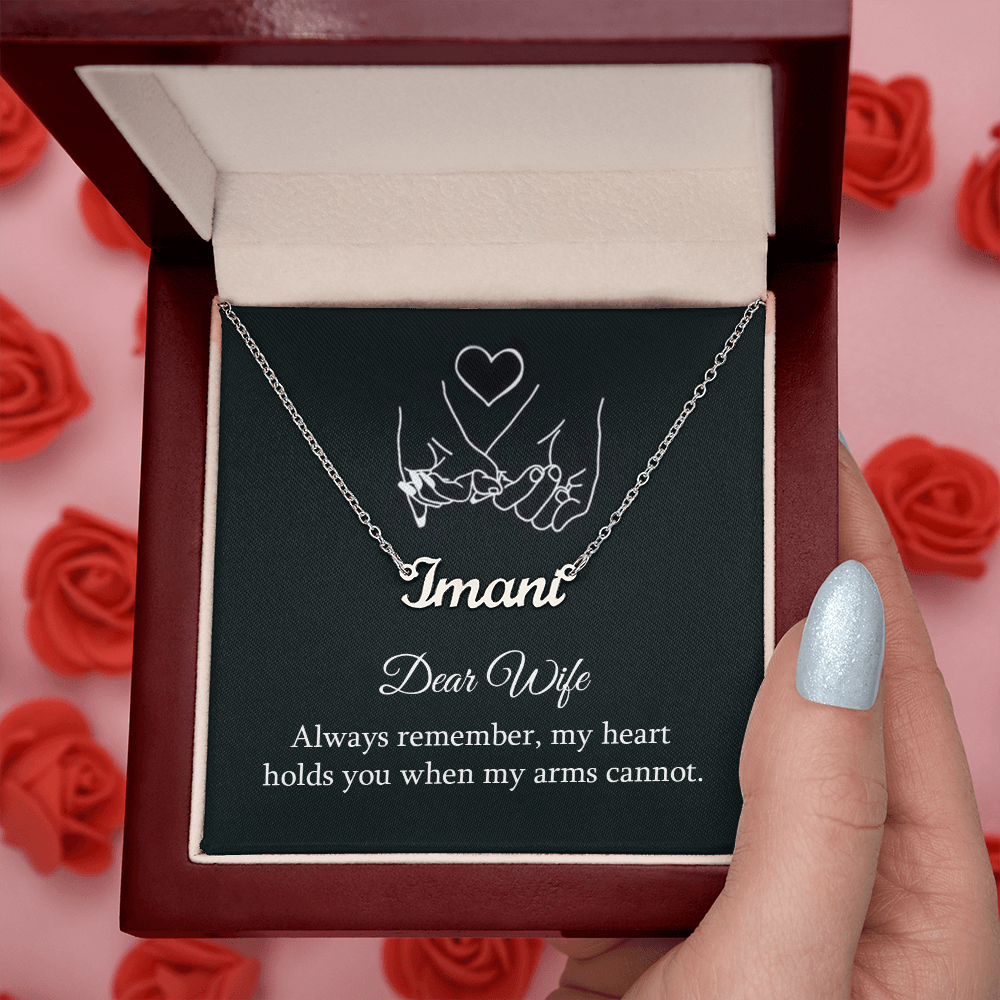 To My Beautiful Wife β Personalized Name Necklace