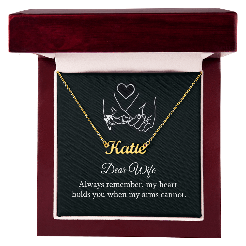 To My Beautiful Wife β Personalized Name Necklace