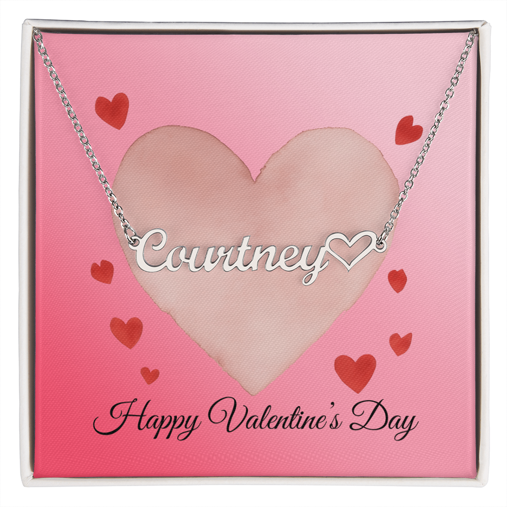 Personalized Heart Name Necklace for Valentine's Day
