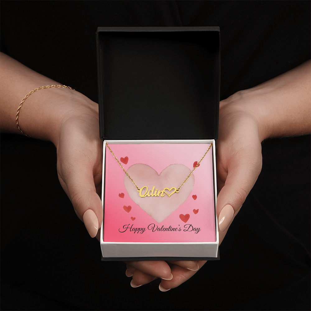 Personalized Heart Name Necklace for Valentine's Day