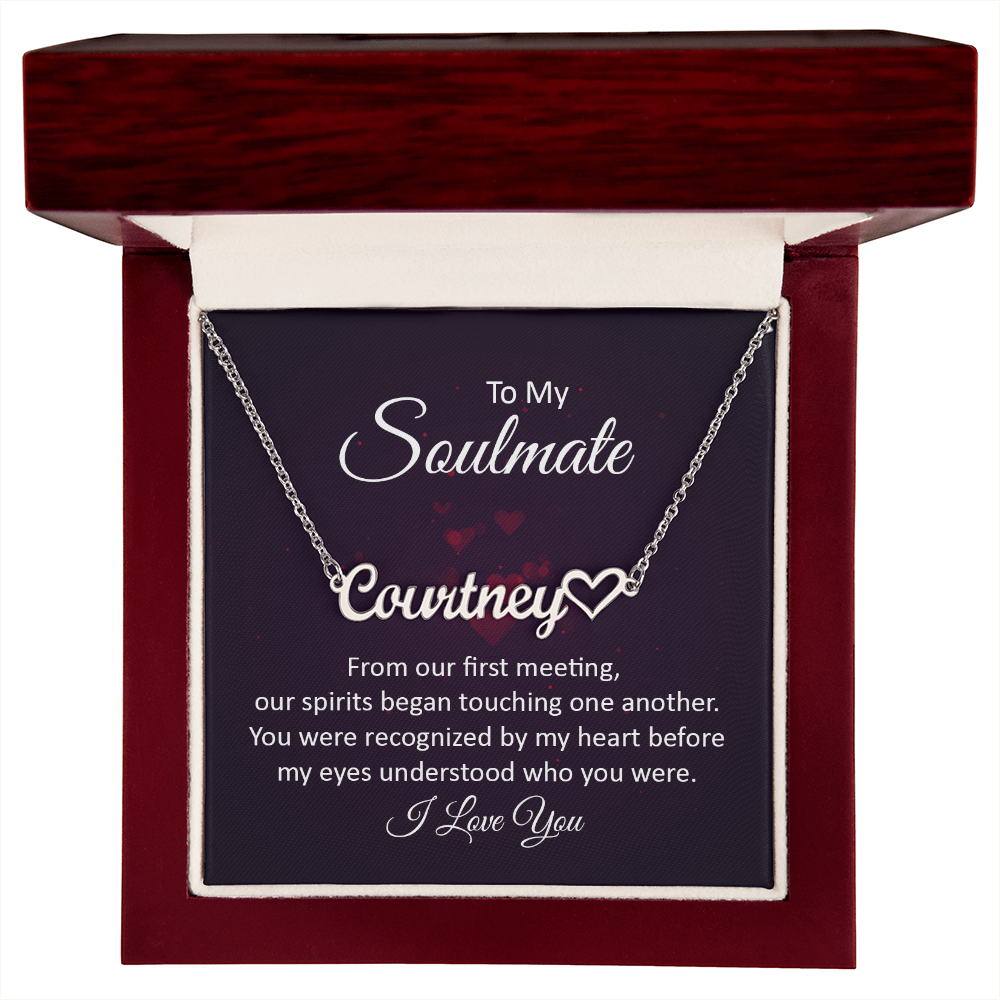 To My Soulmate – Personalized Heart Name Necklace