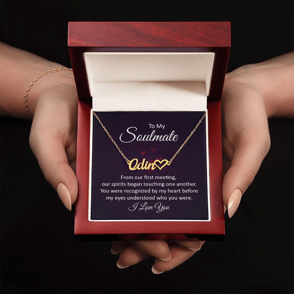 To My Soulmate – Personalized Heart Name Necklace