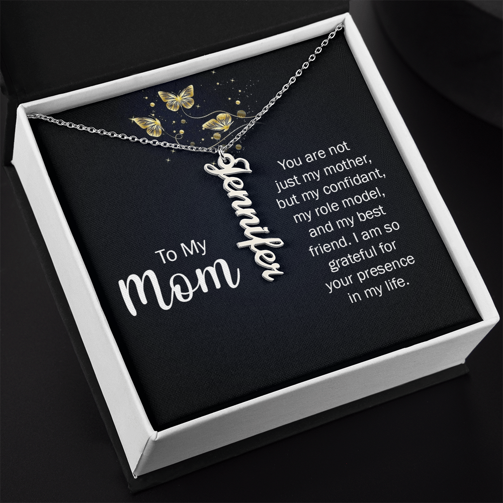 Mom, You Are Loved – Custom Name Necklace Made Just for Her