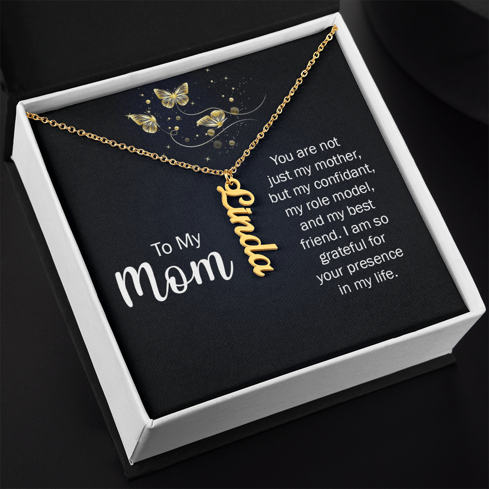 Mom, You Are Loved – Custom Name Necklace Made Just for Her