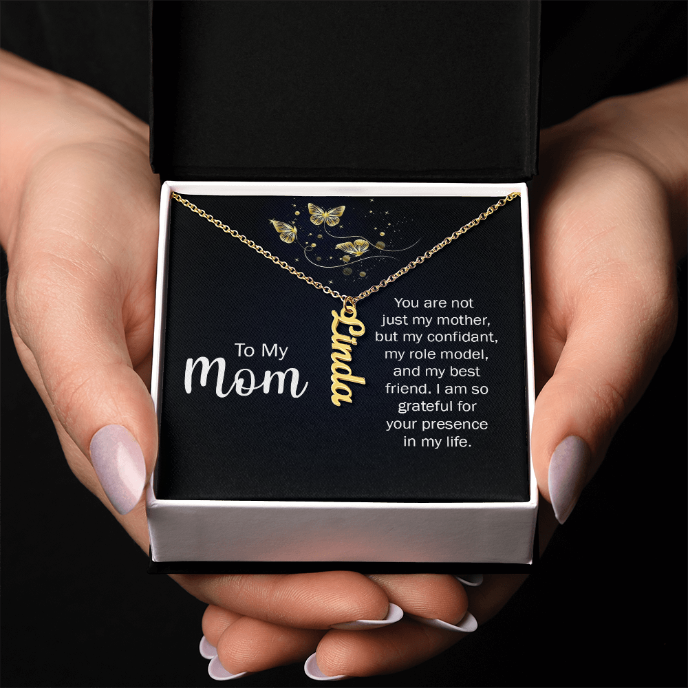 Mom, You Are Loved – Custom Name Necklace Made Just for Her