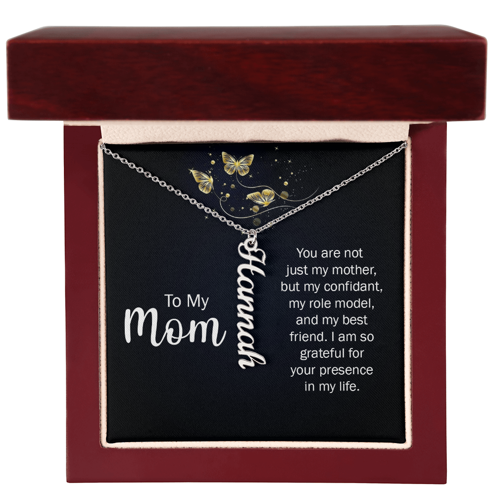 Mom, You Are Loved – Custom Name Necklace Made Just for Her