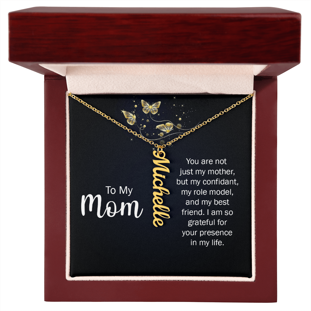 Mom, You Are Loved – Custom Name Necklace Made Just for Her