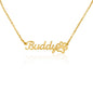 Name Necklace with Paw