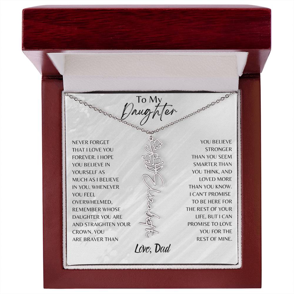 Blossom Name Necklace: Personalized Floral Elegance