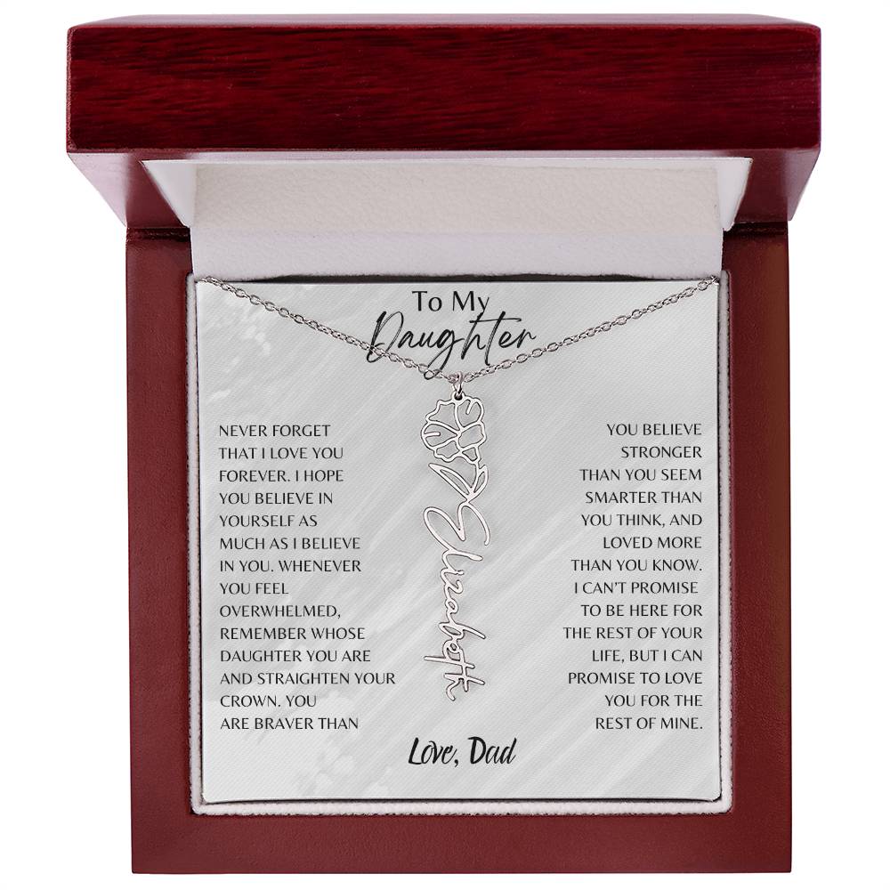 Blossom Name Necklace: Personalized Floral Elegance