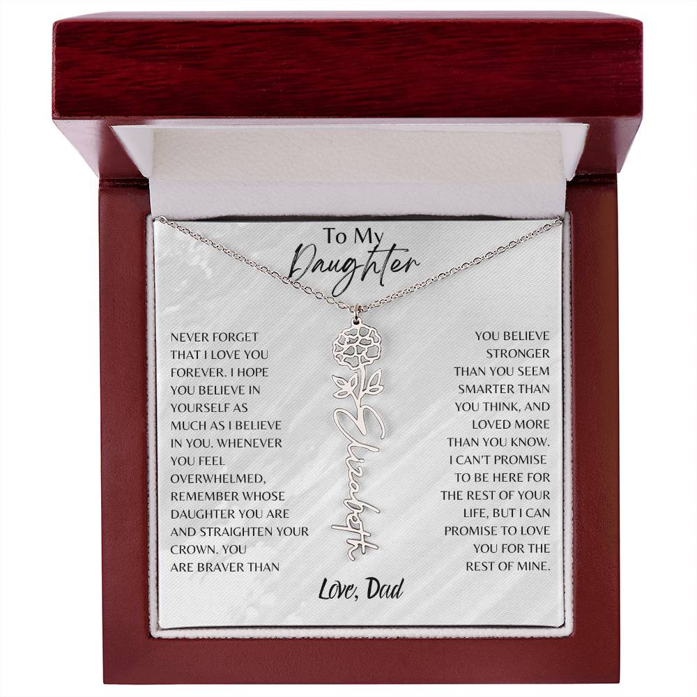 Blossom Name Necklace: Personalized Floral Elegance