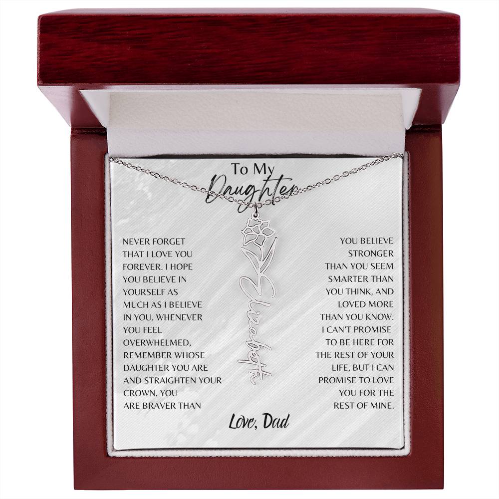 Blossom Name Necklace: Personalized Floral Elegance