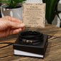 Love you forever leather bracelet for son